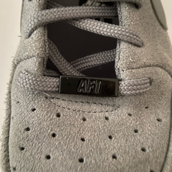 Women’s Nike AF1 Grey Suede Platforms - Picture 4 of 7